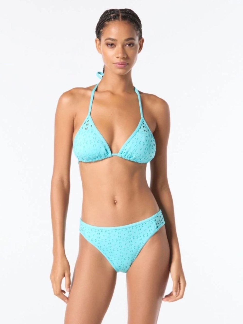 Michael Kors Aqua Laser Cut Scuba String Bikini